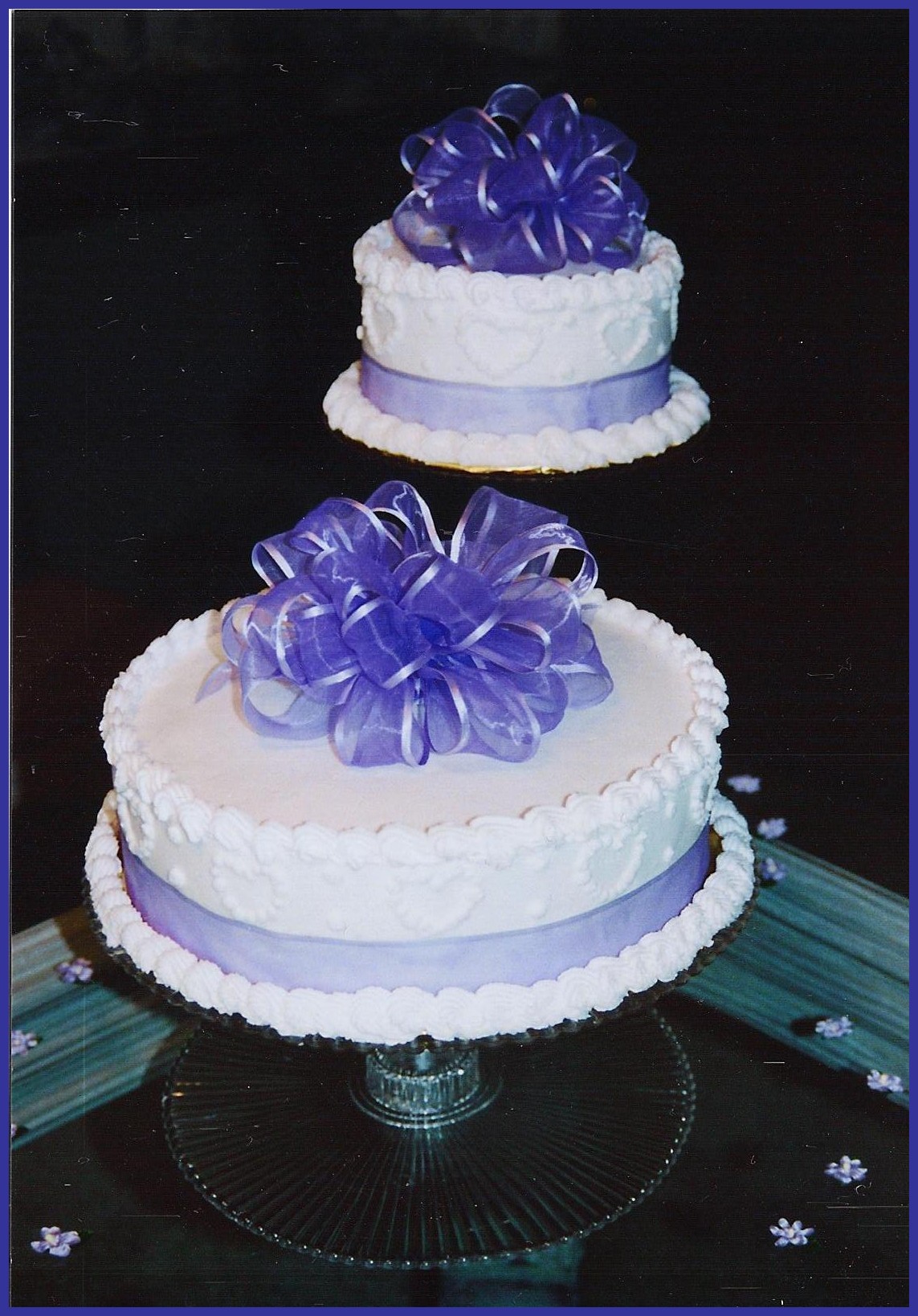 Two tier with Ribbon.