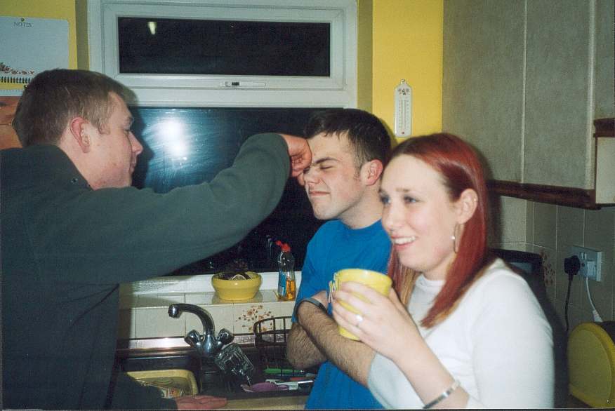 Clemm touching tals face?