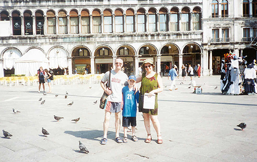 Dave, Isaac, Ann, Piazza San Marco