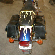 Flamed Rear-fender with Corbin Seat