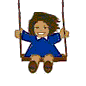 This is an animated picture of a little girl swinging.  I chose this because I feel that it appropriately fits with the concept of the quote used.