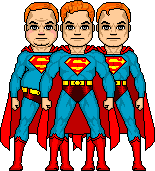 The Three Substitute Supermen [aka Buster, Winters, and Sam Barton (actually Lathrop), but all three of them are actually aka Superman himself] (National)
