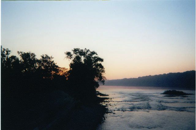 Dawn at river camp