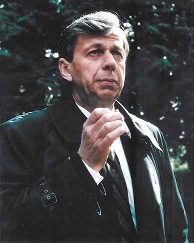 Peter having a cigarette in the woods