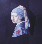 Vers�o 'Mo�a Brinco de P�rola' de Vermeer. Clique para ver em tamanho original.