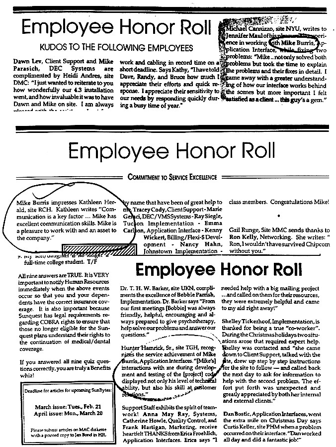 Newletter Honors