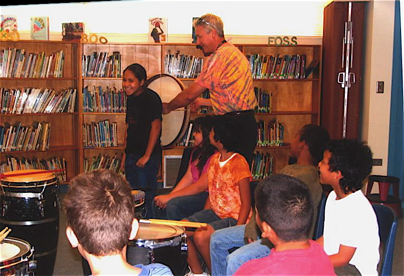 Feeling the vibrations of a Frame Drum