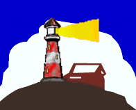 Animaed lighthouse "This is a picture of a rotating lighthouse"
