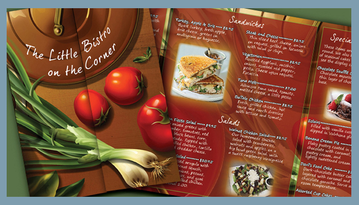 Corin Brennan Menu Design