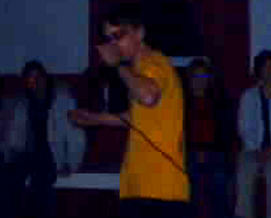Scott off the stage, CLICK TO ENLARGE