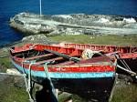 colorful Dursey Island boats