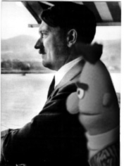 Hmm...hitler's mini-mustache and bert's unibrow look awfully similar