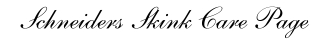 Schneiders Skinks Care Page
