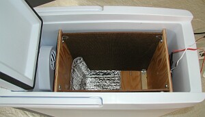 Baffle placed in cooler/heater