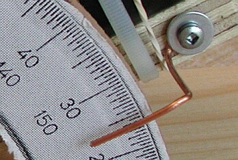 test rig, angle pointer