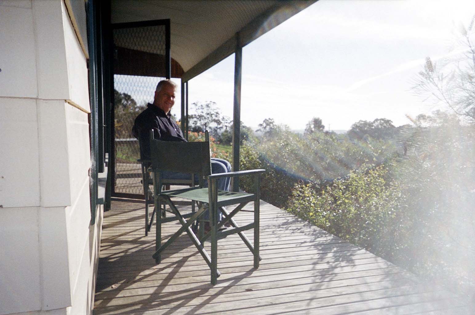 Enjoying the early morning sunshine.