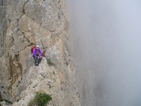 Via Gene, John Brayshaw at the abseil
