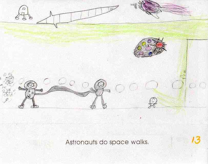 Astronauts do spacewalks!