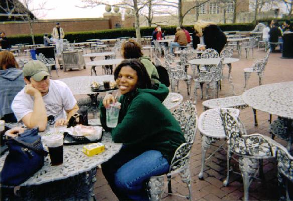 Daniel and me at the cafe on top of the Statue of Liberty 