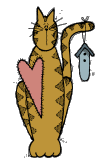 Cat with Heart, Pink Small