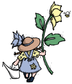 Girl with Watering Can