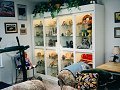 Lighted display cabinet, I designed and built. Made of Oak plywood, MDF (Multi Density Fiberboard) interior. Private customer.