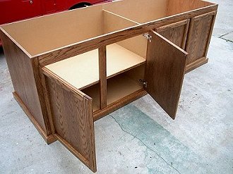 Oak plywood and MDF interior cabinet