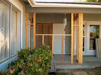 Porch addition, private customer