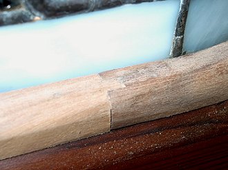 Walnut trim on Victorian house / mahogany front door