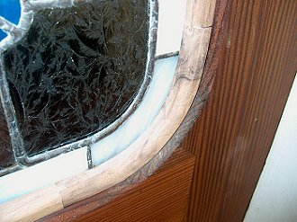Walnut trim on Victorian house / mahogany front door