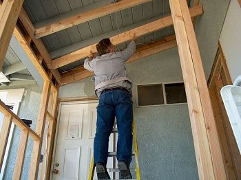 Porch addition, private customer