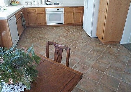 Kitchen Tile Flooring, Private Customer