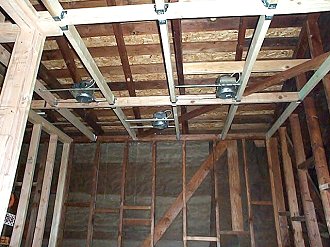 Putting in the room lights, wiring