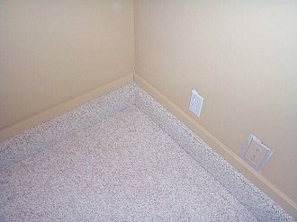 Laying the carpet