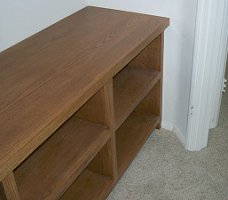 Work area in computer closet