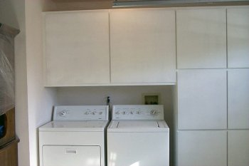 Storage cabinets I designed, built and installed into this new garage
