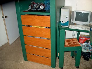 Computer center with matching chair