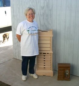 My wife Carol and her Jewelry Boxes