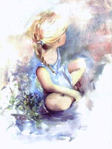 Purple Flowers: Casey, by Vera Jones