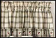 Cherry dobby Valances