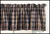 Navy Colonial Star Valances