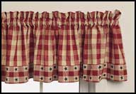 Wine Colonial Star Valances