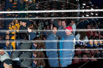 A vibrating view from inside the guitar