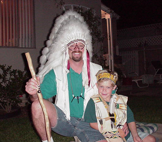 Father and Son at a tribe meeting in 1999