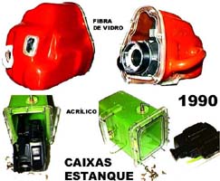 Caixas estanques de plastico refor�ado e de acr�lico