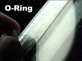 Detalhe do anel de veda��o tipo O-Ring