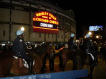 Chicago Police mounted patrol in front of Wrigley Field during playoffs in 2004.