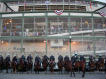 Chicago Police mounted patrol in front of Wrigley Field during playoffs in 2004.