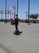 A Chicago Police officer on a Segway at Navy Pier.