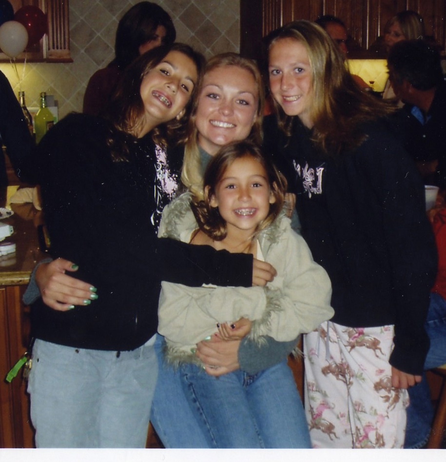 Claire with some of her younger riders
